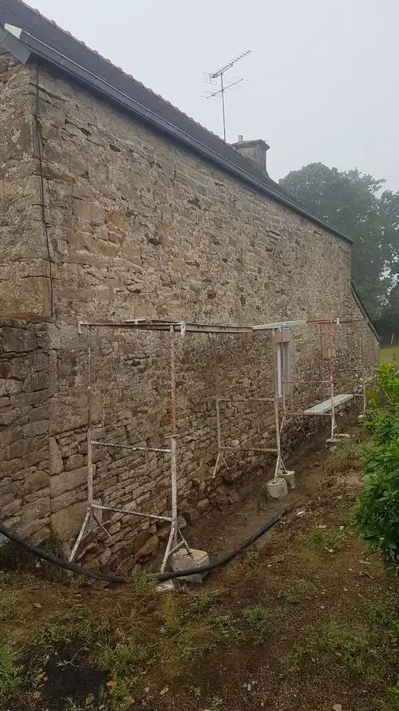 Mur après pose d'enduit - Combrit